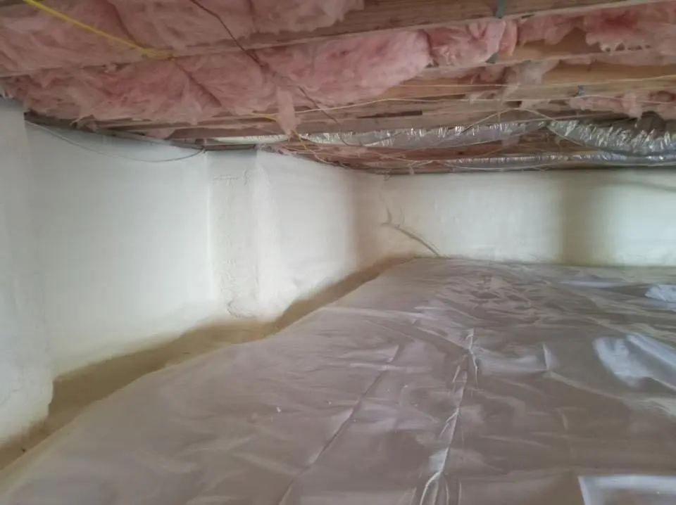 Crawl space encapsulation with closed-cell spray foam for Attic Insulation in Palm Beach Gardens